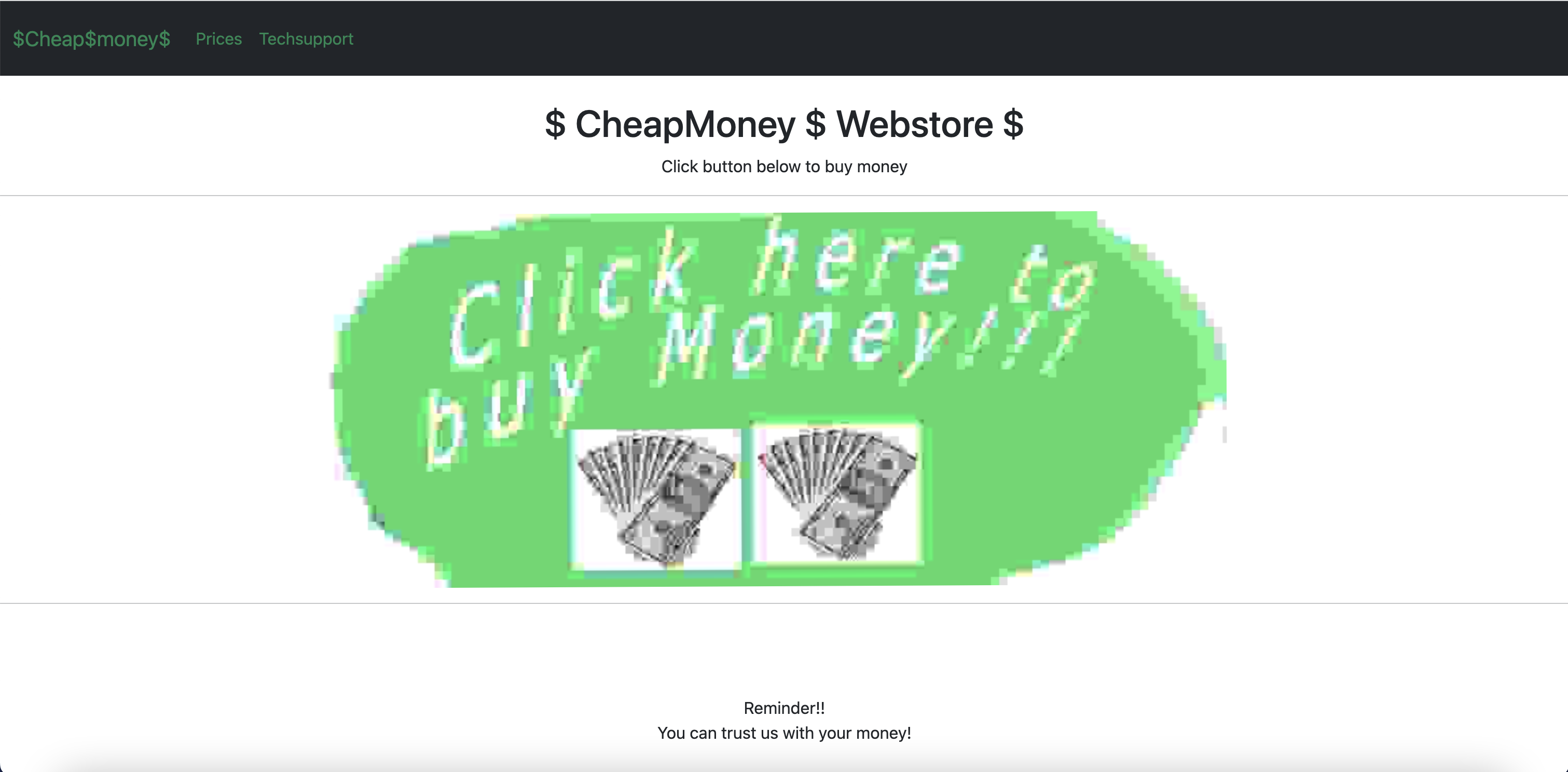 website which looks like a scam and sale money for money.